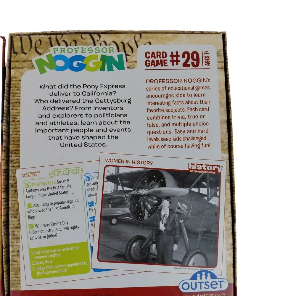 Professor Noggin’s American Revolution, Canada, Science, US History Card Games
